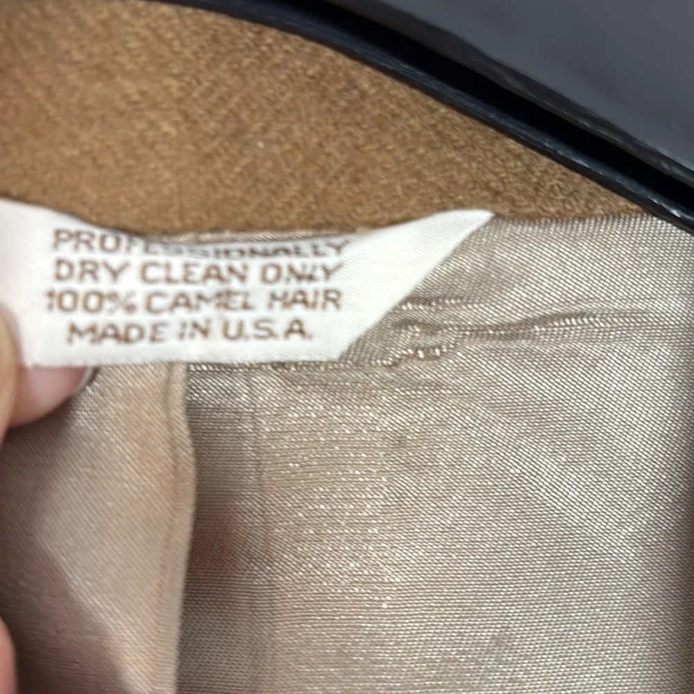 Vintage Hunt Valley Men 2 Button Blazer 100% Camel Hair Made in USA 42 Tan Brown